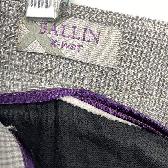 Ballin X-Waist Mens Pants 33x32 Lightweight Gray Patterned Casual Comfort - Picture 10 of 13